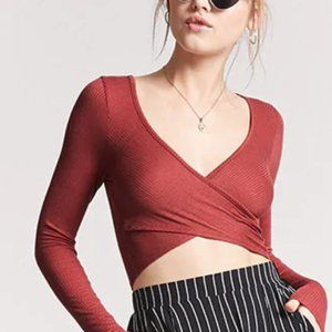 2/$20 Surplice Crop Top